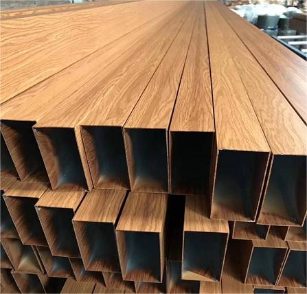 lansi wooden grain aluminum pipe Lansi Aluminiumrohr mit Holzmaserung