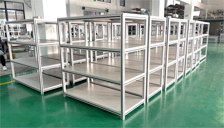 Aluminum profile shelf (2) Aluminiumprofilregal (2)