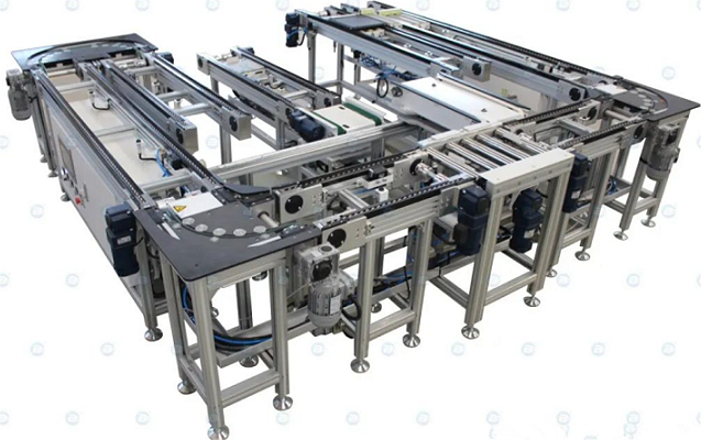 Modulares Kettenfördersystem mit doppelter Geschwindigkeit