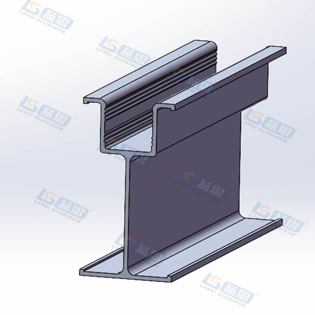 Ich forme Aluminiumträger für den Bau