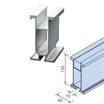 Kundenspezifisches Trägerprofil aus extrudiertem Aluminium für Gerüste