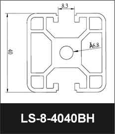 4040BH T-Nut-Strangpressprofil aus Aluminium 