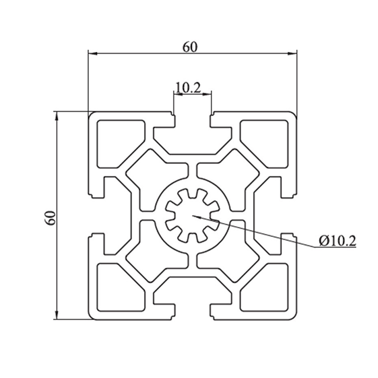 6060 Splitter-T-Nut-Aluminiumprofil