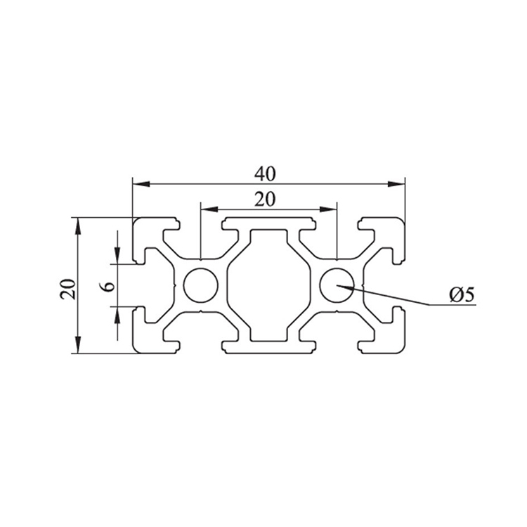 DIY-Rahmen 2040 T-Nut-Extrusionsaluminiumprofil