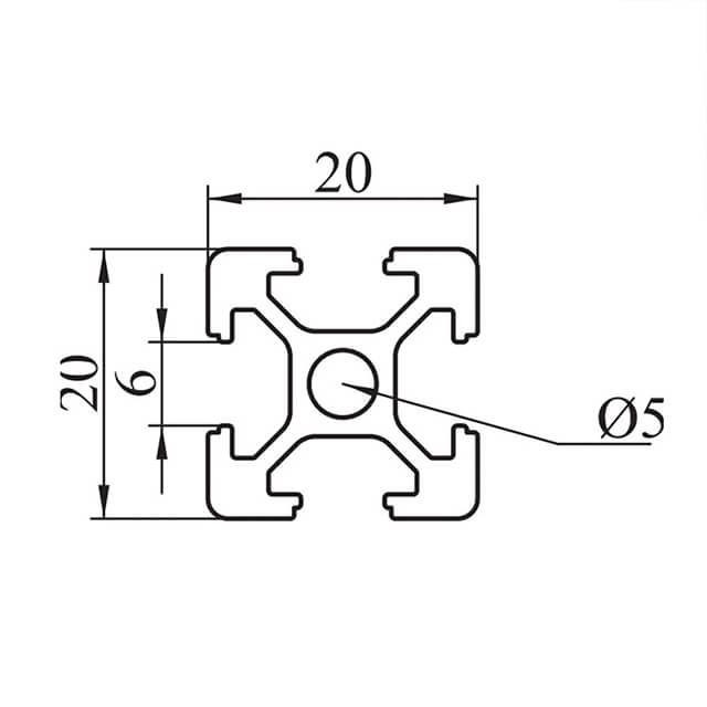 2020 T-Nut-Strangpressprofile aus Aluminiumlegierung