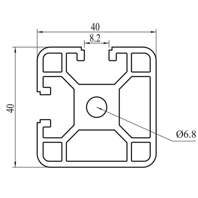 4040BL T-Nut-Strangpressaluminiumprofil 