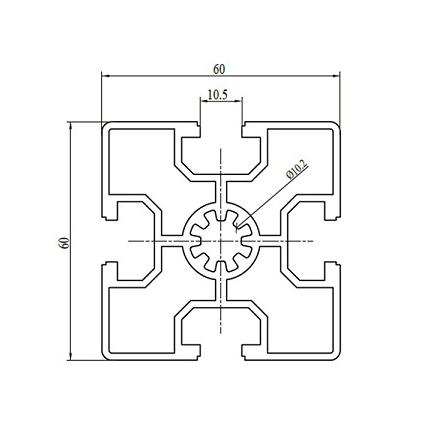 6060B Splitter-T-Nut-Strangpressaluminiumprofil