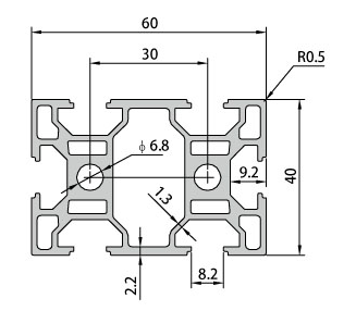 4060 eloxiertes T-Nut-Strangpressaluminiumprofil 